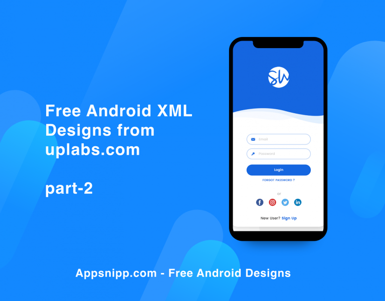 Free android designs with xml from uplabs