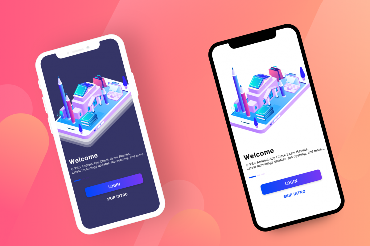 android dark mode onboarding preview