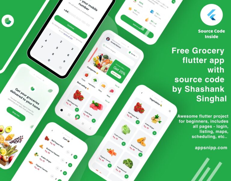free flutter grocery ecommerce app with source code